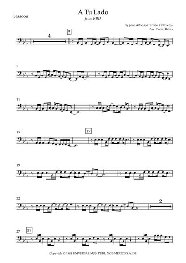 A Tu Lado (arr. Fabio Britto)