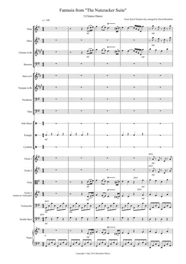 Chinese Dance (Fantasia from Nutcracker) for School Orchestra (arr. David Burndrett)