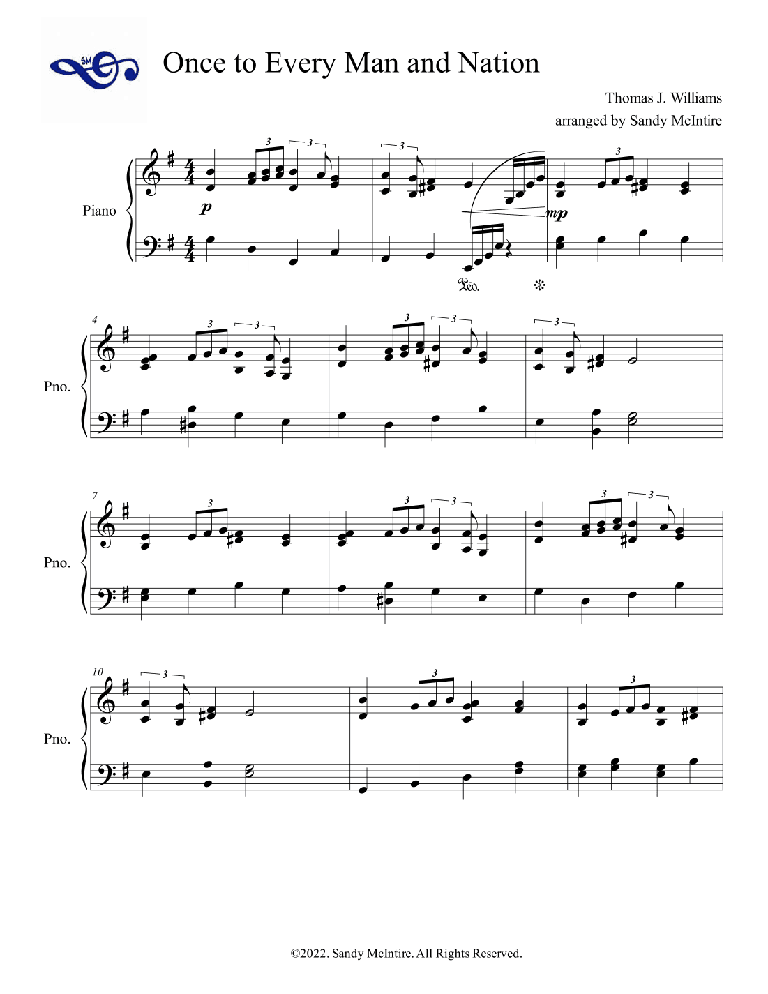 Once to Every Man and Nation (arr. Sandy McIntire)
