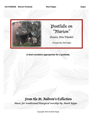 Postlude on "Marion" (Rejoice, Give Thanks). StA OV00106 (arr. Mark Rippe)