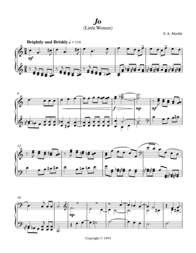 Jo (Little Women) for Piano solo