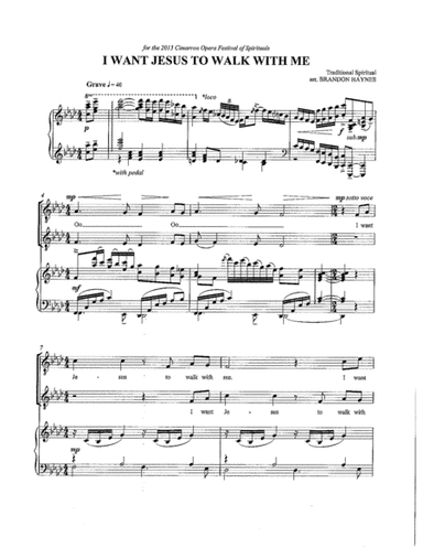 I Want Jesus to Walk With Me (arr. Brandon Haynes)