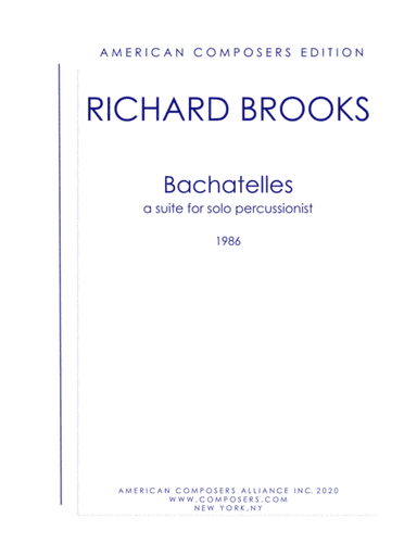 [Brooks] Bachatelles