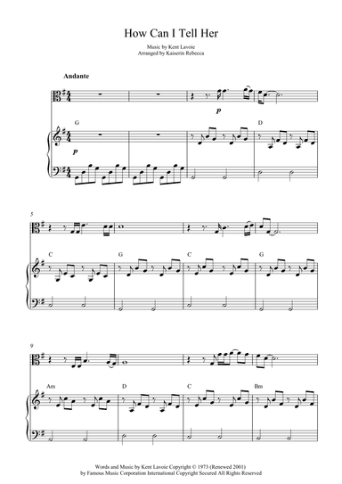 How Can I Tell Her (arr. Kaiserin Rebecca)