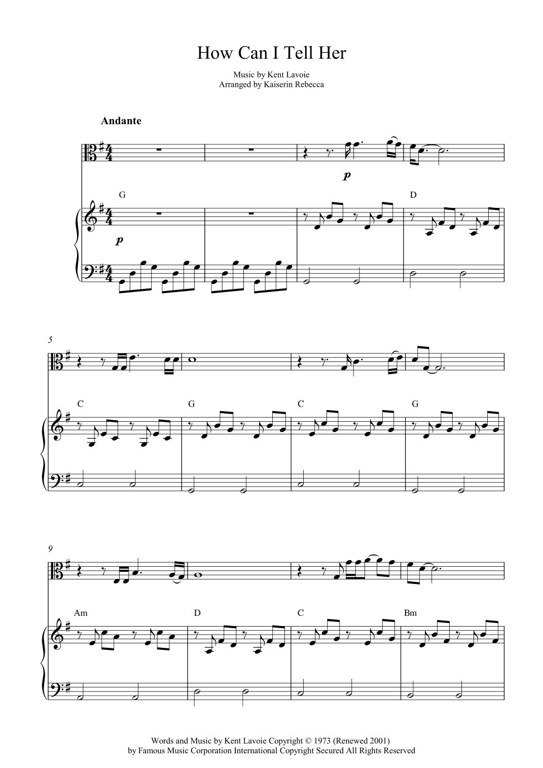 How Can I Tell Her (arr. Kaiserin Rebecca)