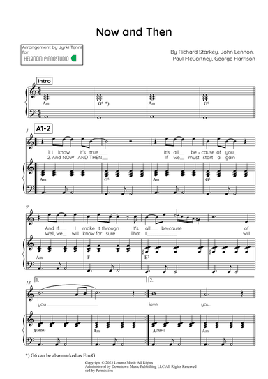 Now And Then (arr. PRO Jyrki Tenni)
