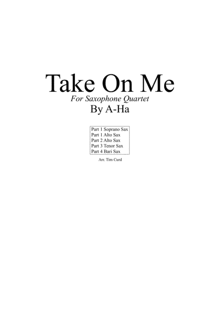 Take On Me (arr. Curd)