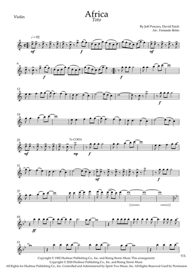 Africa (arr. Fernando Britto)