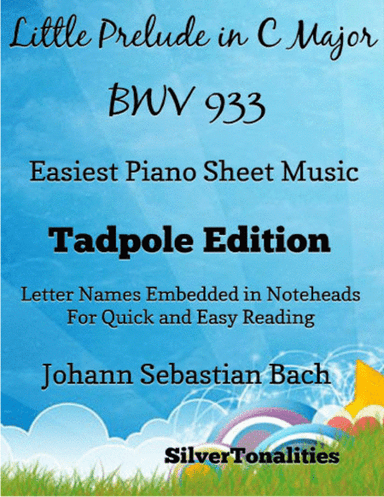Little Prelude in C Major Bwv 933 Easiest Piano Sheet Music 2nd Edition (arr. SilverTonalities)