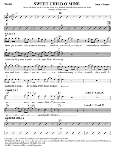 Sweet Child O' Mine (arr. Jorge Juárez)