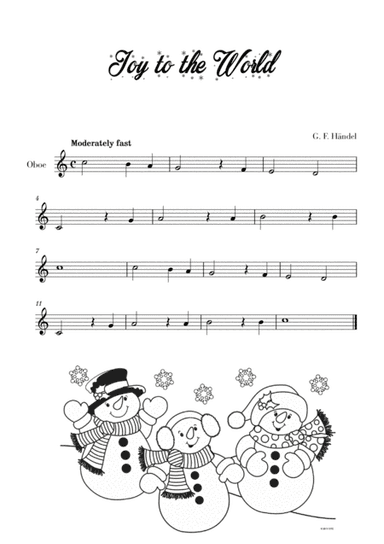 Joy to the World - Very Easy/Beginner (for Oboe) (arr. Cadenza Editions)