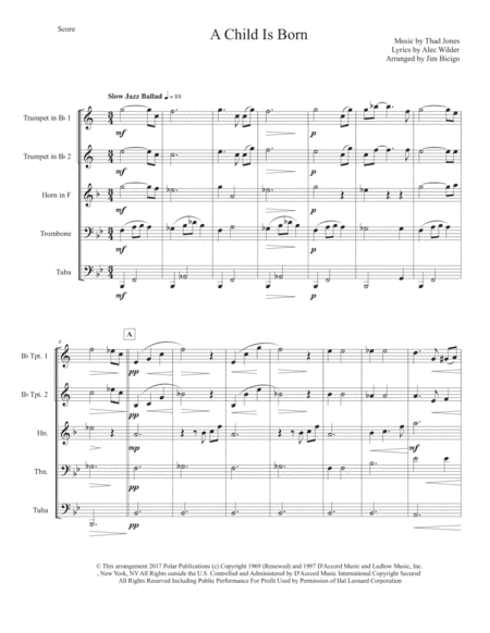 A Child Is Born (arr. Jim Bicigo)