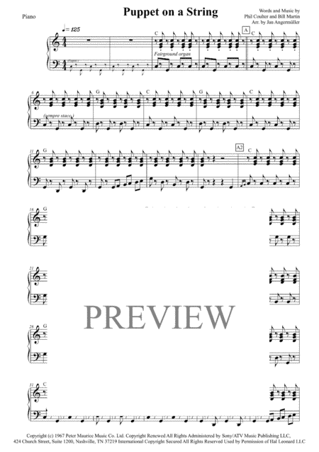 Puppet On A String (arr. Jan Angermüller)
