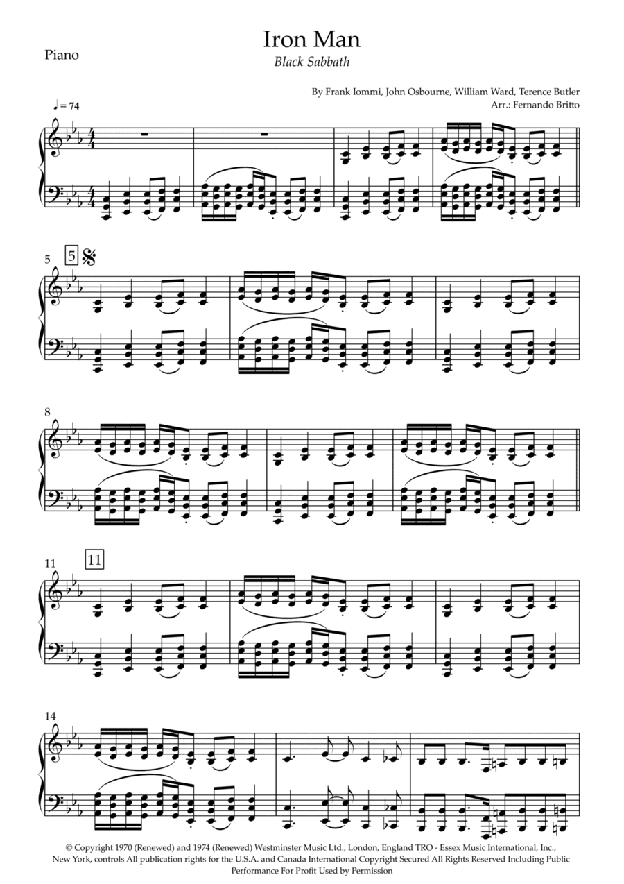 Iron Man (arr. Fernando Britto)