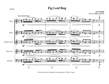 Fig Leaf Rag (arr. Gerhard Engels)