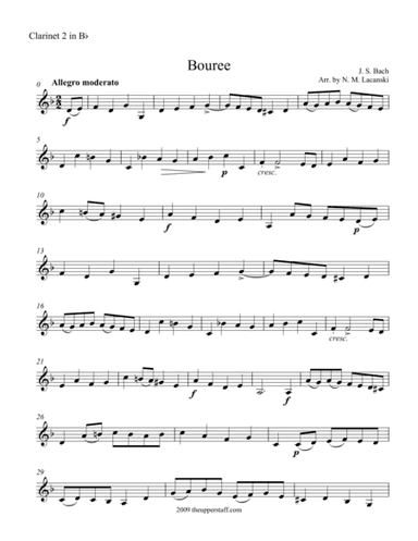Bouree (arr. Nick Lacanski)
