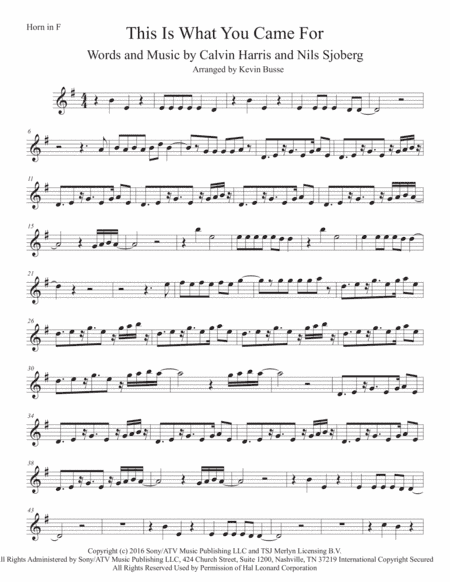 This Is What You Came For (arr. Kevin Busse)