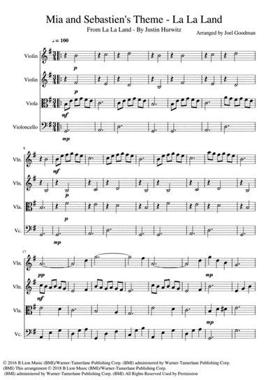 Mia & Sebastian's Theme (arr. Joel Goodman)
