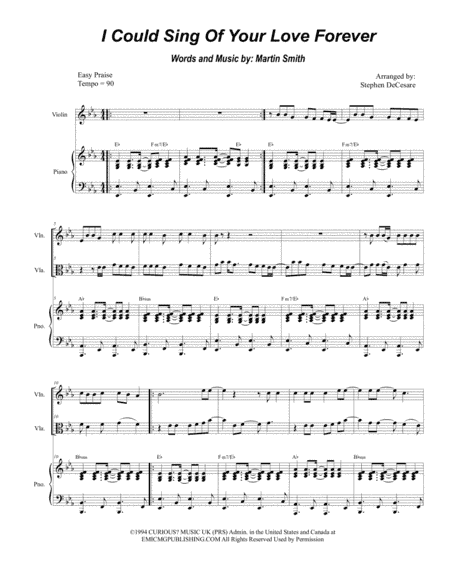 I Could Sing Of Your Love Forever (arr. Stephen DeCesare)