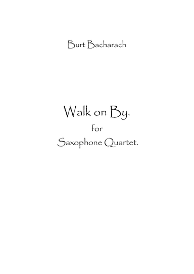 Walk On By (arr. Spence Bundy)