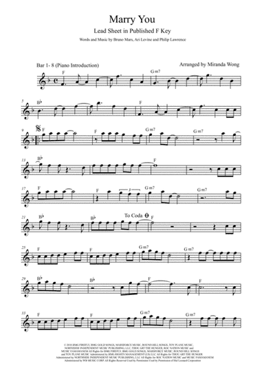 Marry You (arr. Miranda Wong)