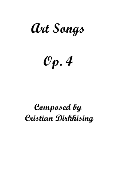 Art Songs, Op. 4