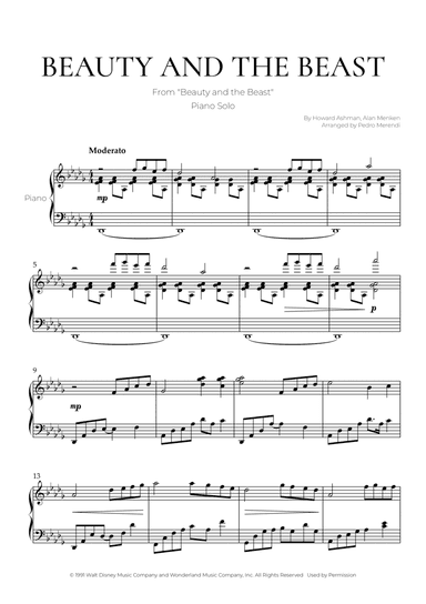 Beauty And The Beast (arr. Pedro Merendi)