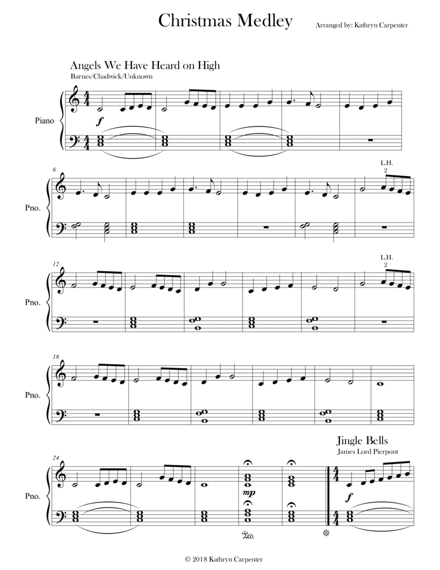 Christmas Medley (Christmas Collection, Easy Piano) (arr. Kathryn Carpenter)