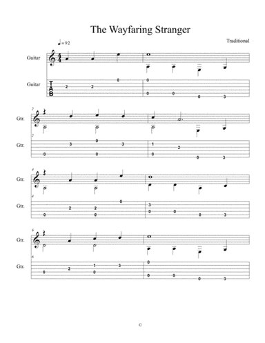 Wayfaring Stranger for Guitar (arr. Neal Fitzpatrick)