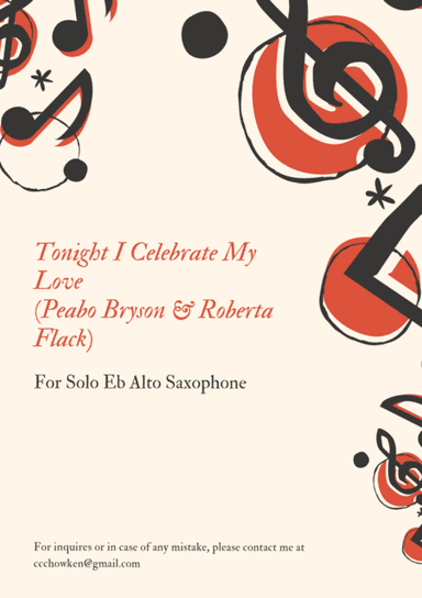 Tonight, I Celebrate My Love (arr. Ken Chow)