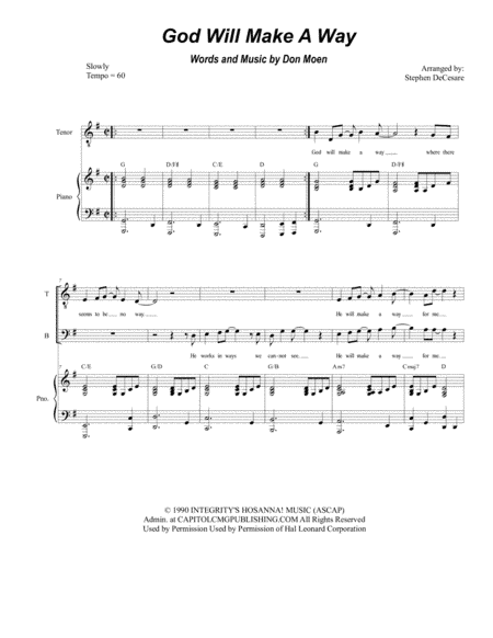 God Will Make A Way (arr. Stephen DeCesare)