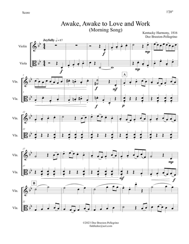 Awake, Awake to Love and Work (arr. Dee Braxton-Pellegrino)