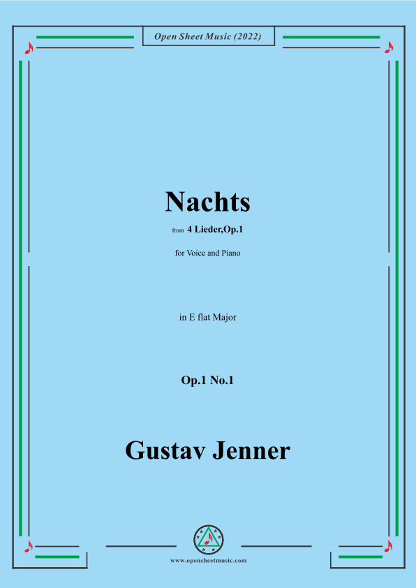 Jenner-Nachts,in E flat Major,Op.1 No.1 (arr. OSM Press)
