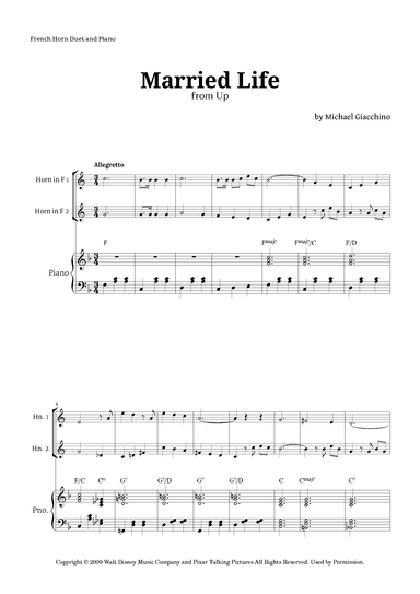 Married Life (arr. Langanho)