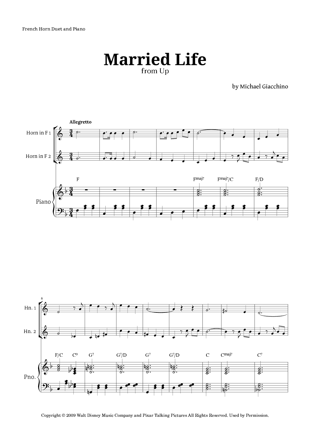 Married Life (arr. Langanho)