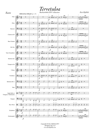Tervetuloa (Partituuri & stemmat)