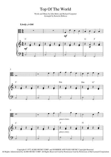 Top Of The World (arr. Kaiserin Rebecca)
