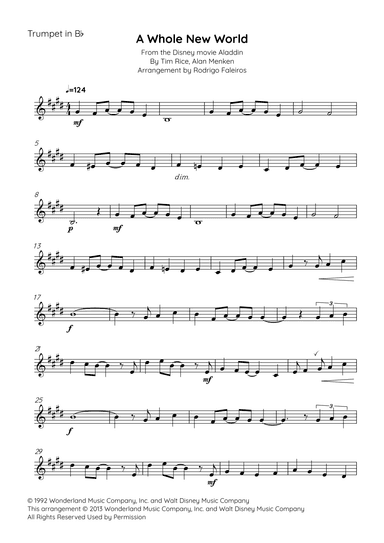 A Whole New World (arr. Rodrigo Faleiros)