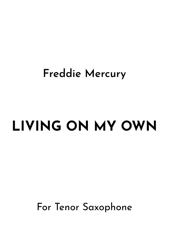 Living On My Own (arr. Jireh J.)