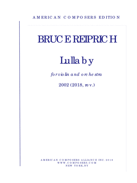 [Reiprich] Lullaby
