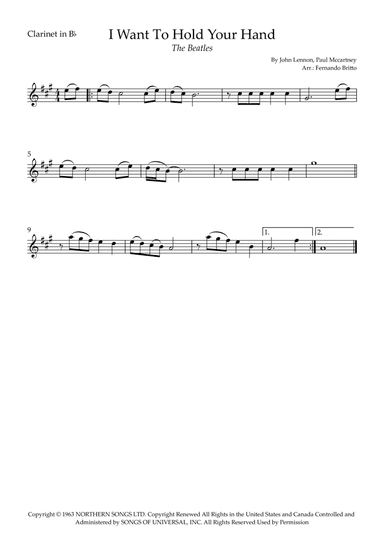 I Want To Hold Your Hand (arr. Fernando Britto)