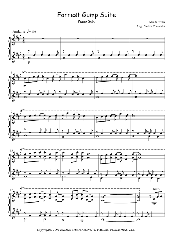 Forrest Gump Suite (arr. Volker Coutandin)