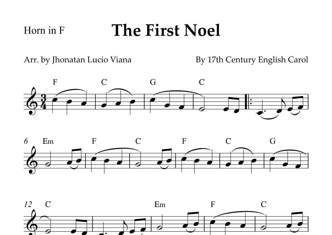 The First Noel (arr. Jhonatan Lucio Viana)