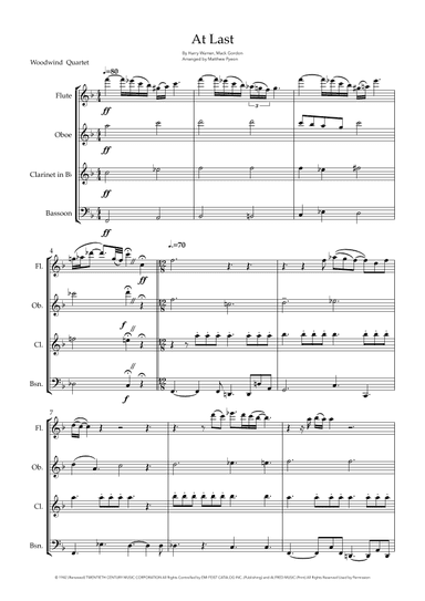 At Last (arr. Matthew pyeon)