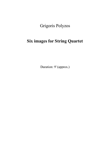 Six images for String Quartet