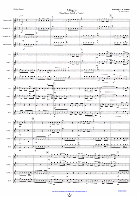 Allegro (Water Music) (arr. Josef STASTNY)