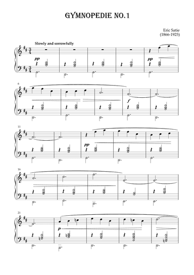 Gymnopedie No.1 - Eric Satie (arr. KP82 Music)