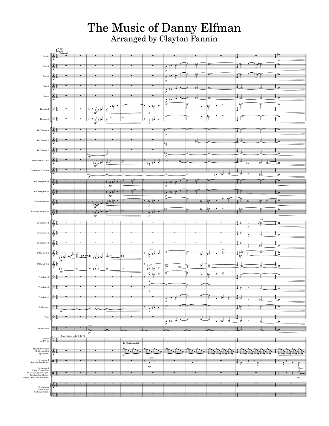 Elfman Medley (arr. Clayton Fannin)