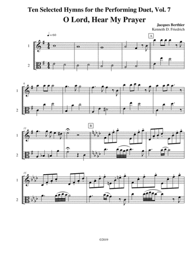 Ten Selected Hymns for the Performing Duet, Vol. 7 - violin and viola (arr. Kenneth D. Friedrich)