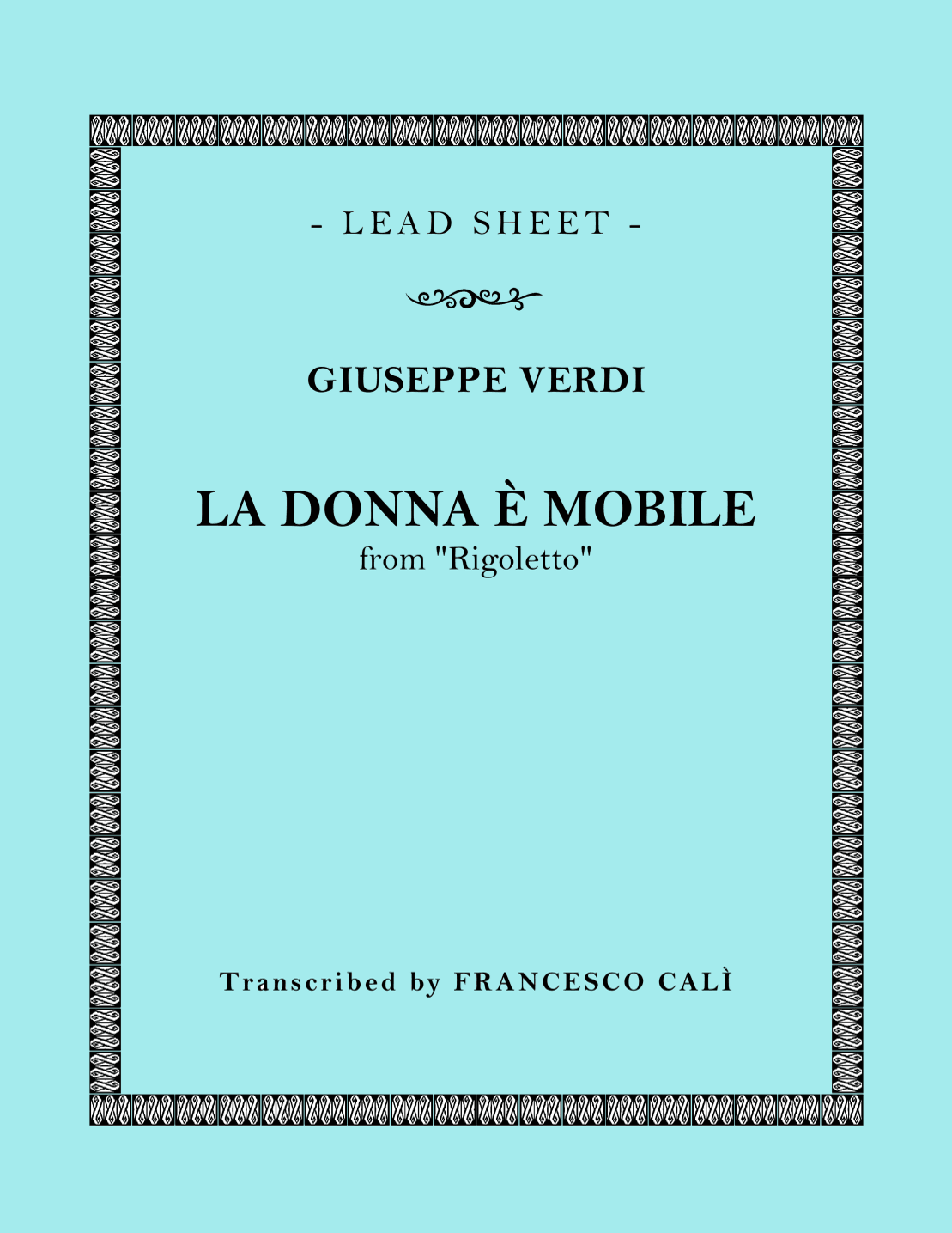 La donna è mobile (arr. Francesco Calì)